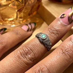 Vintage Abalone Sterling Silver Ring Size 4.75